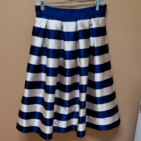 NWT Navy Blue and Gold Striped Skirt 💙💛 - Picture 1 of 11